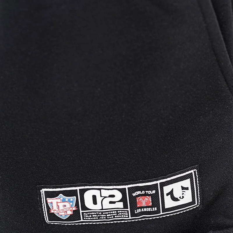 True Religion Shorts - Elastischer Bund- Weiche Haptik- Umgeschlagend schwarz(Image 5)