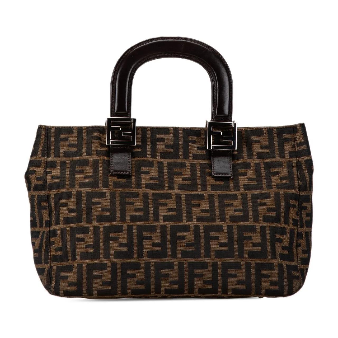 Fendi Small Zucca Canvas Twins Tote braun Tote