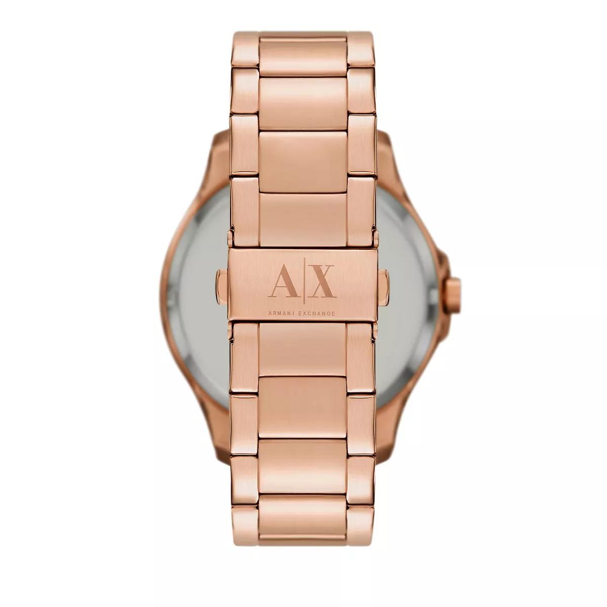 Armani Exchange Armani Exchange Three-Hand Date Stainless Steel Wa Rose  Gold