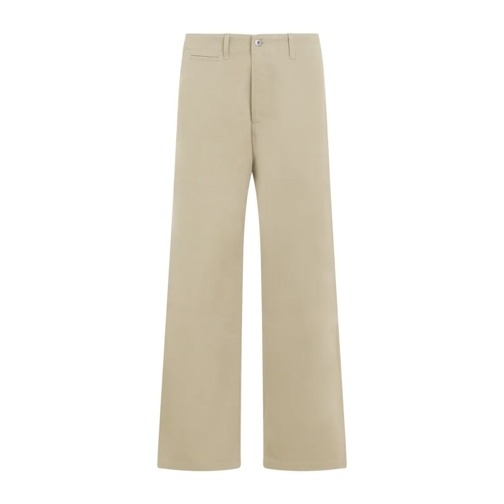 Burberry Chinos Hunter Beige Cotton Trousers Neutrals