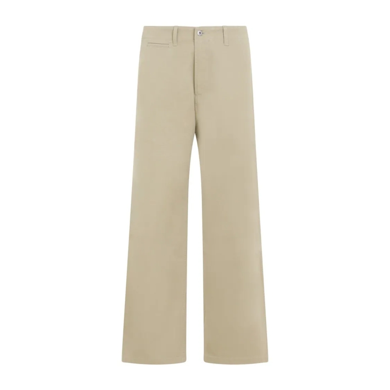 Burberry Pantalon de costume Hunter Beige Cotton Trousers Neutrals