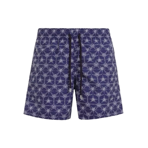 Vilebrequin Moorea Stars Blue Polyamide Swim Short Blue 