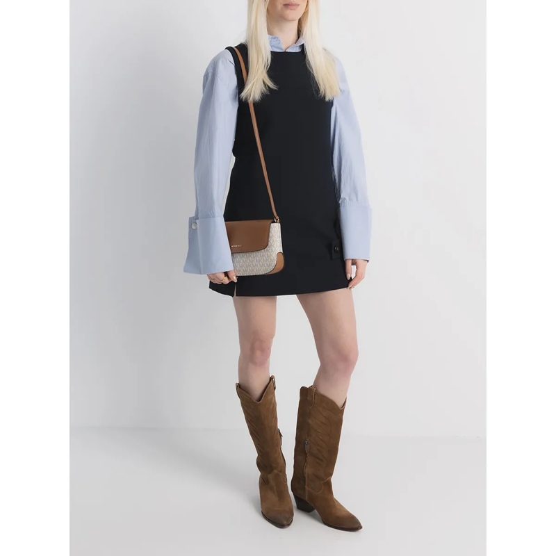 MICHAEL Michael Kors Crossbody Bag Alice Sm Flap Xbody Vanilla/Acrn(Image 3)