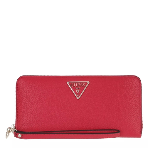 Guess Becca Wallet Large Zip Around Red Continental Wallet