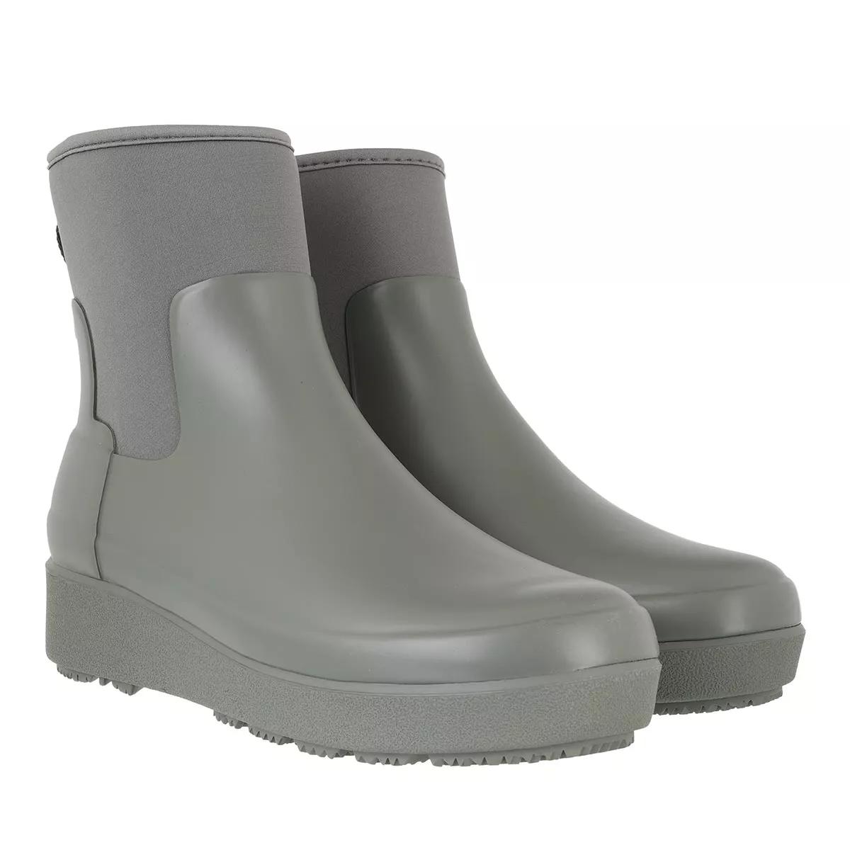 Hunter womens refined creeper neo chelsea docker grey | Rain Boot