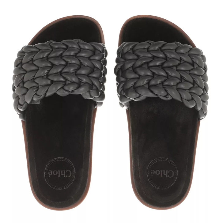 Chloe black hot sale flat sandals