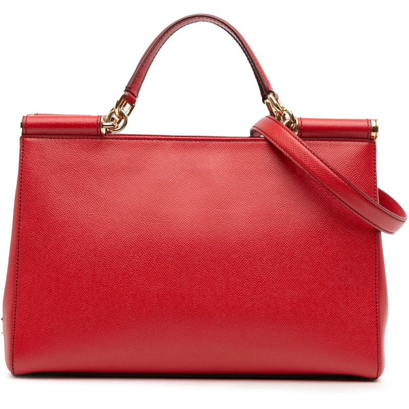 Dolce&Gabbana Schultertasche Medium Leather Miss Sicily Satchel rot