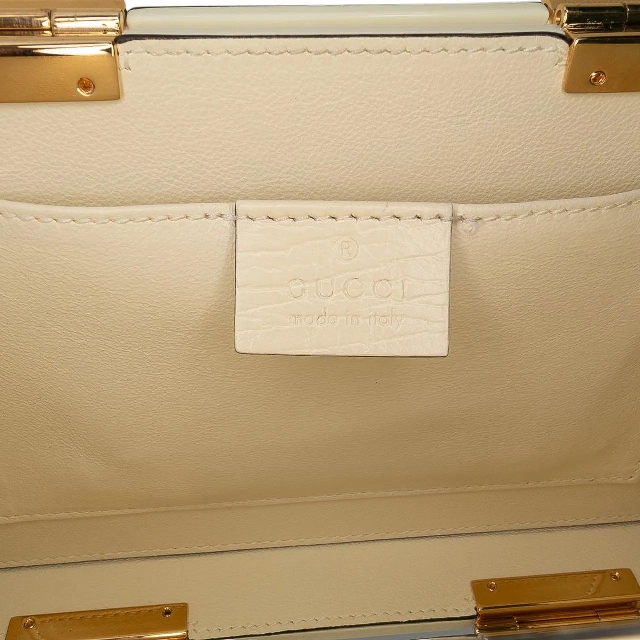 Thumbnail - Gucci Hobo Bags - Mini Acrylic Sylvie 1969 Top Handle Bag - Gr. unisize - in Weiß - für Damen