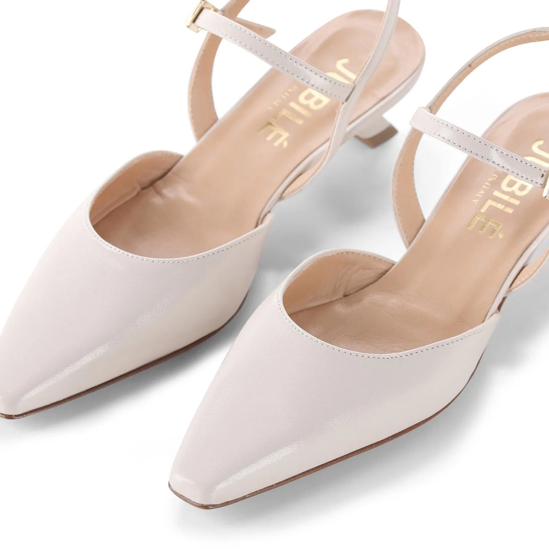 Jubile' Schnürschuhe Pumps aus Leder weiß(Image 3)