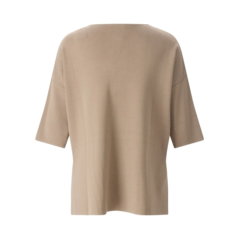 Riani Pullover Kurzarm-Pullover mit Rundhalsausschnitt braun(Image 2)