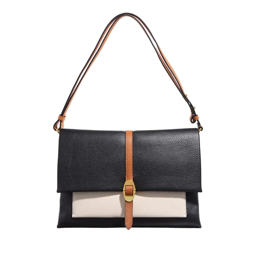 Coccinelle Coccinelledorian Tricolor Noir/Lambs/Cuir Shoulder Bag