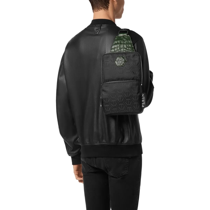 Philipp Plein Schultertasche Kreuzkörper Monogram schwarz(Image 3)