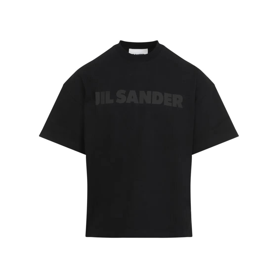 Jil Sander - Black Cotton T-Shirt - Größe S - schwarz