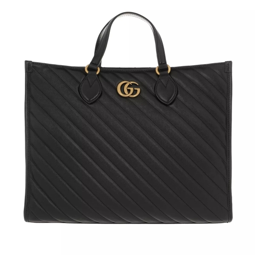 Gucci Medium GG Marmont Tote Bag Leather Black Shopper