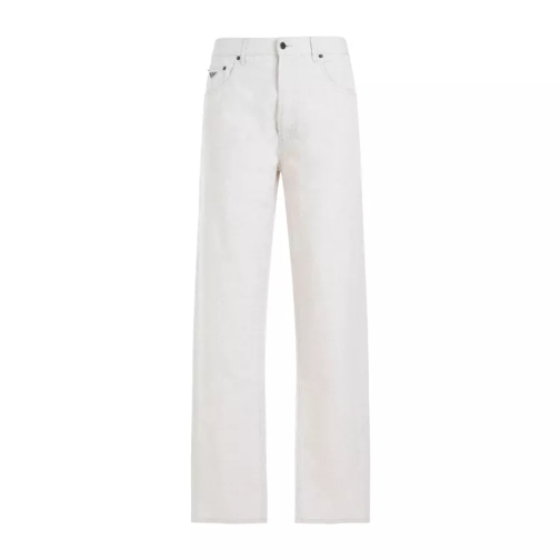 Prada 5 Pockets Natural Cotton Pants Neutrals 