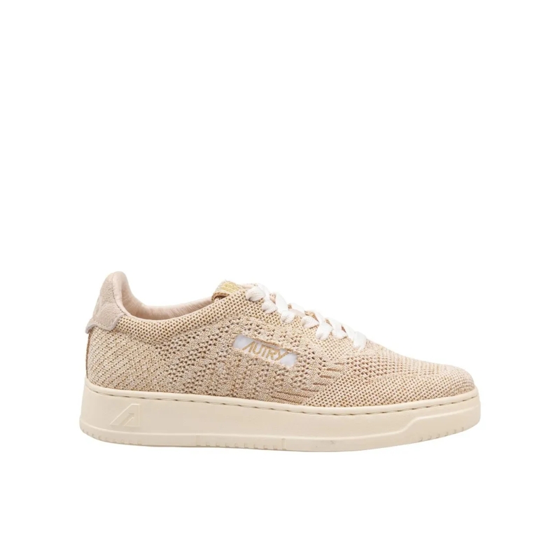 Autry International Lage-top sneaker Easeknit Low Knit Sneakers In Sand And Gold Neutrals