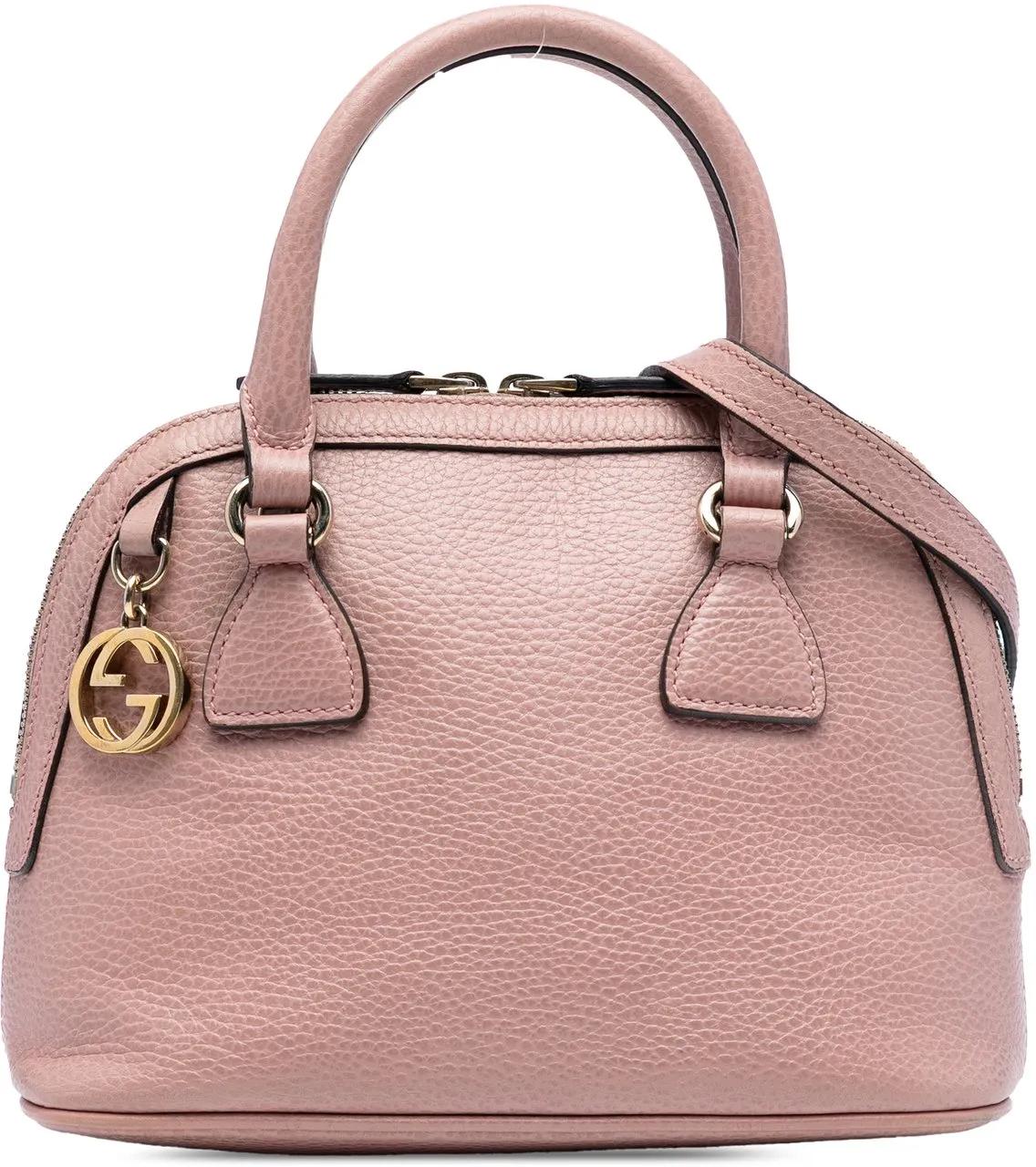 Gucci Hobo Bags - Mini Leather GG Charm Dome Satchel - Gr. unisize - in Gold - für Damen