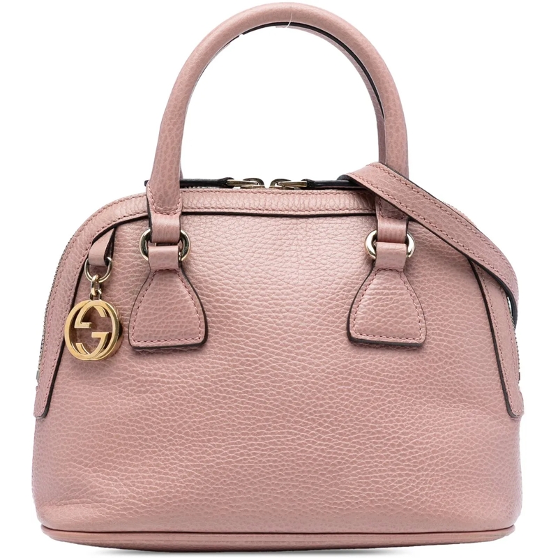 Gucci Sac à bandoulière Mini Leather GG Charm Dome Satchel rose