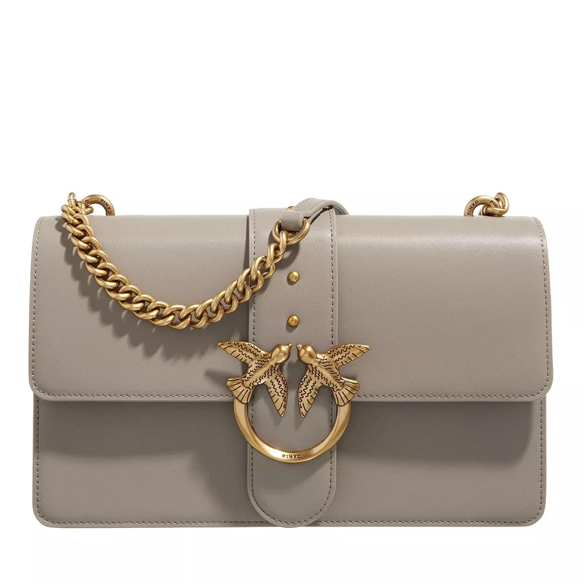 Pinko Love One Classic Cl Beige Crossbody Bag