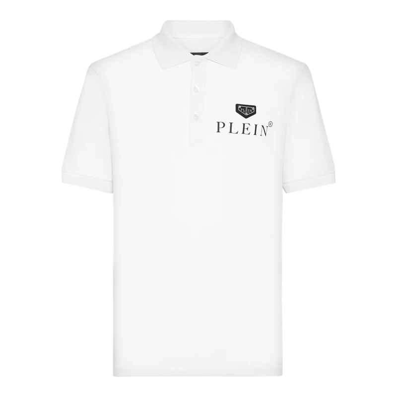 Philipp Plein Top Poloshirt Iconic Plein weiss