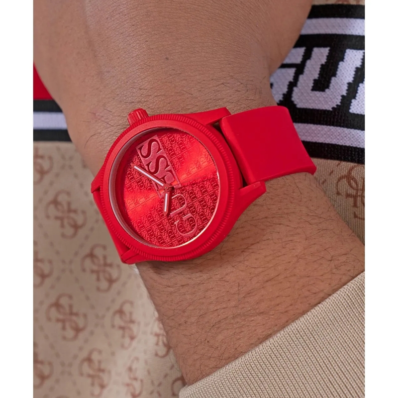 Guess Automatikuhr Quarz-Analoguhr Reputation rot(Image 5)