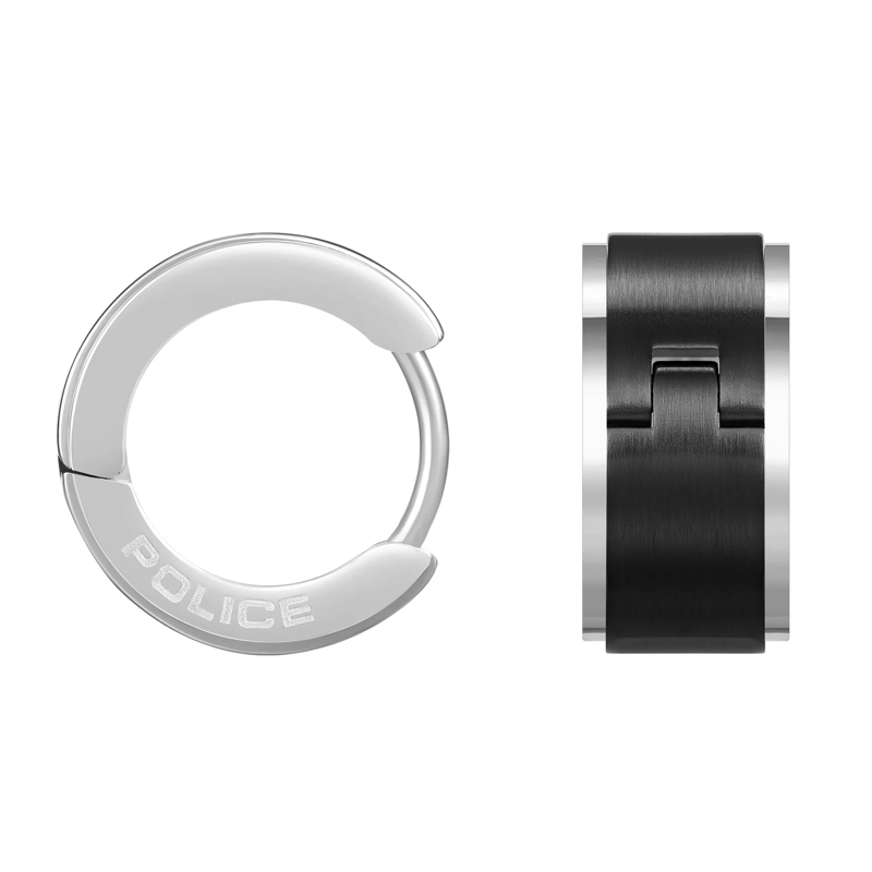 Police Ohrstecker Ohrringe Edge- Herrenohrring- Farbe: silber / s silber(Image 2)