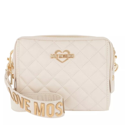 Love Moschino Borsa Nappa Pu Zip Small Shoulder Bag Avorio Crossbody Bag