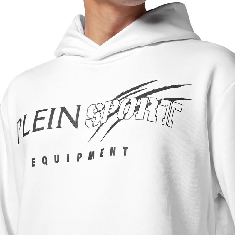 Plein Sport Top Hoodie Scratch weiss(Image 5)