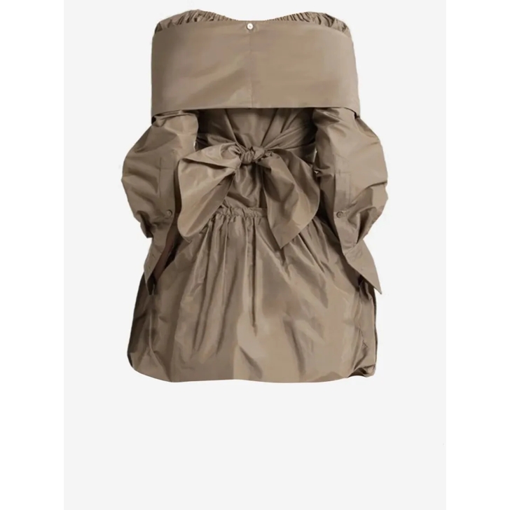 ジャケット Patou Recycled Nylon Crossover Blouse Patou Recycled Nylon Crossover Blouse Brown | Blusen