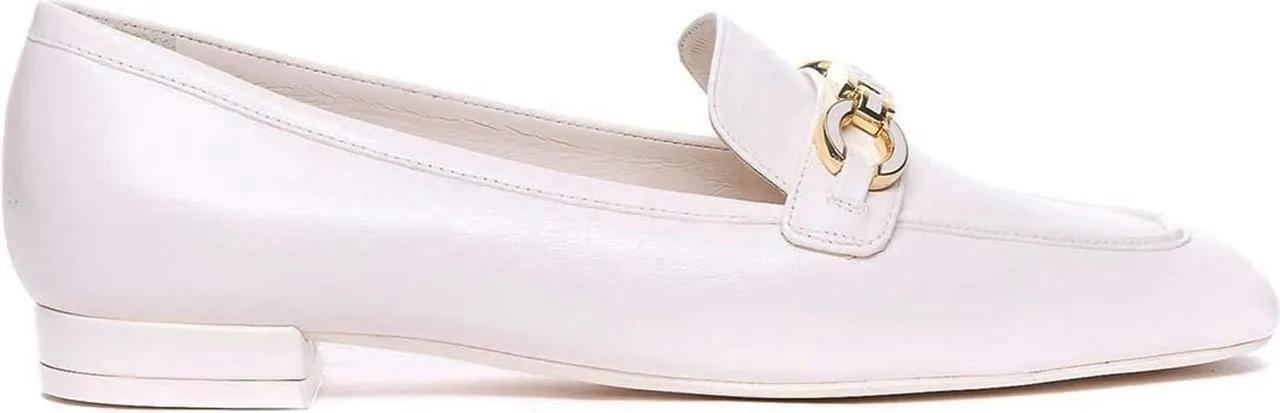 Signature Square Leather Loafers - Gr. 40 (EU) - in Weiß