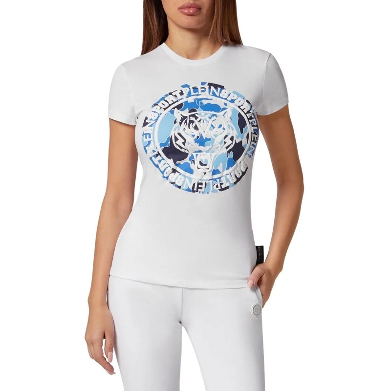 Plein Sport T-Shirt T-Shirt Slim Fit Carbon Tiger weiss(Image 2)