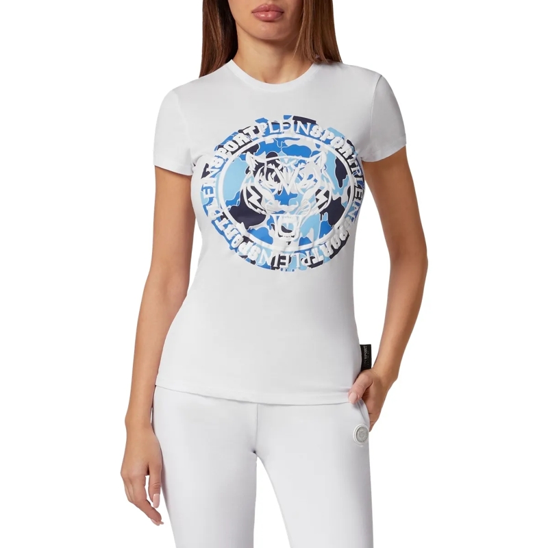 Plein Sport T-Shirt T-Shirt Slim Fit Carbon Tiger weiss(Image 3)