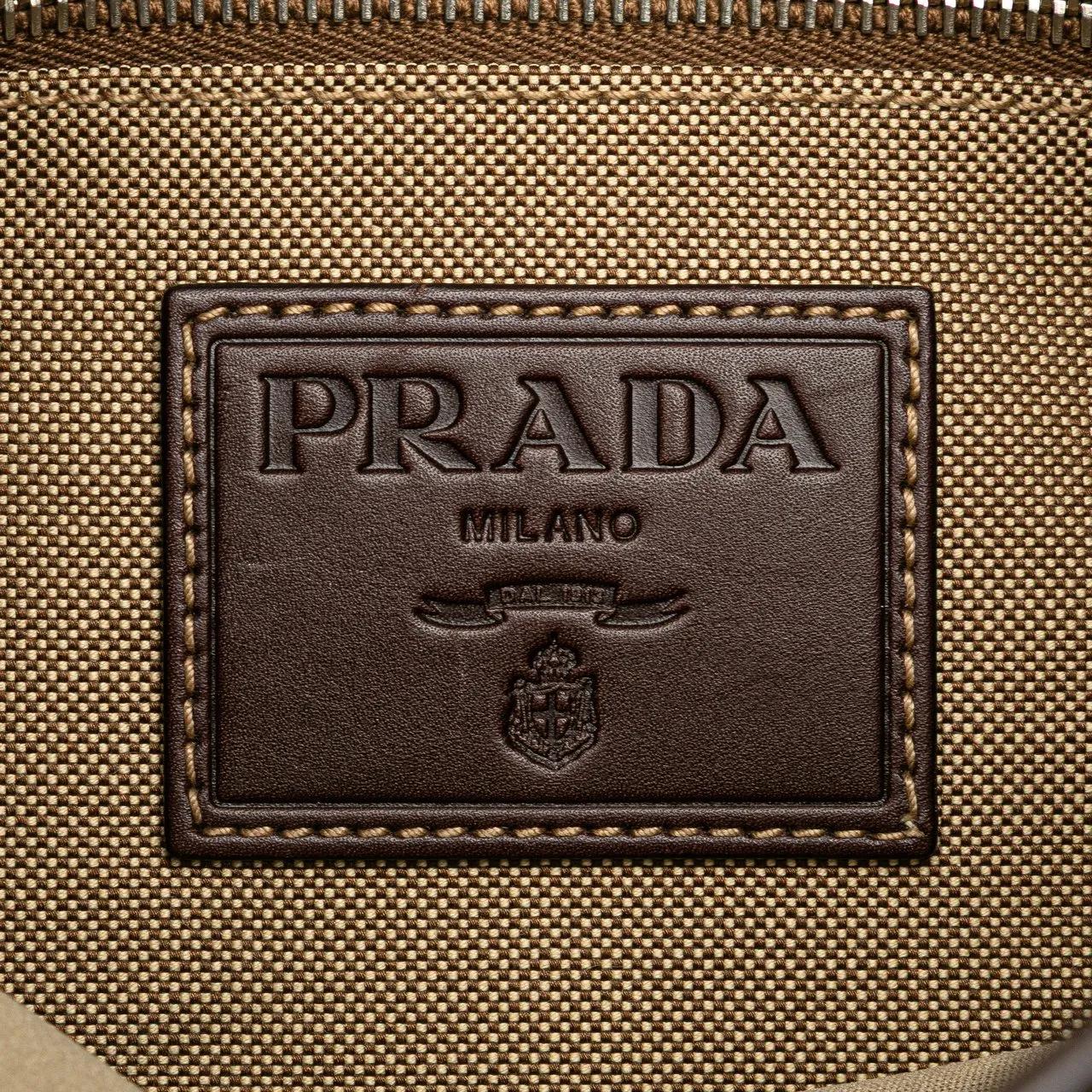 Thumbnail - Prada Hobo Bags - Canvas Canapa Logo Crossbody - Gr. unisize - in Braun - für Damen