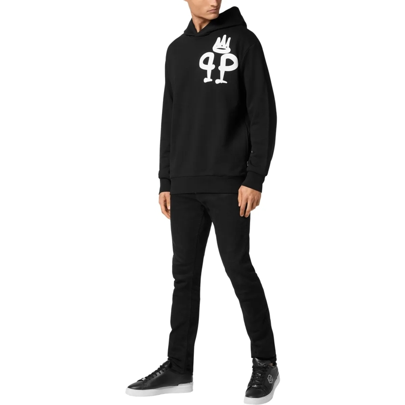 Philipp Plein Top Hoodie King Plein schwarz(Image 4)