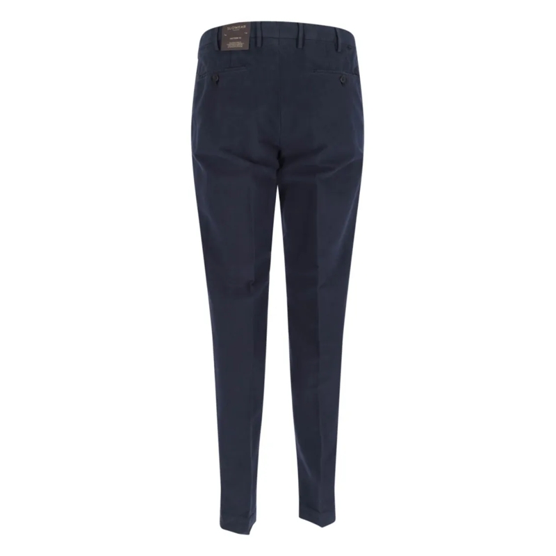 Incotex Chino Navy Chinos With Pleated Front And Classic Straigh Blue (Image 2)