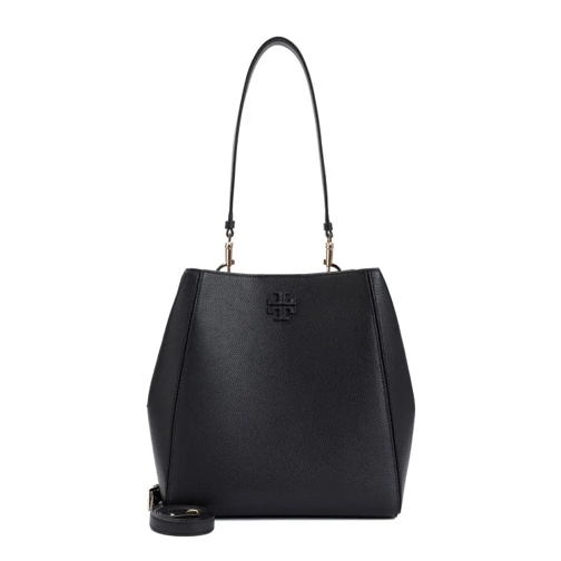 Tory Burch Mcgraw Bucket Bag Black Bucket Bag