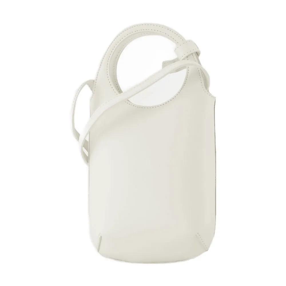 Courrèges Crossbody bags Slim Holy Purse Leather White in wit