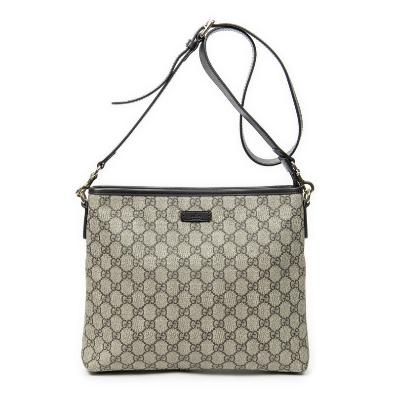Gucci Crossbody Bag Front Slip Pocket Messenger beige