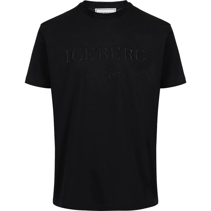 Iceberg T-shirt Tee Big Branding Black schwarz