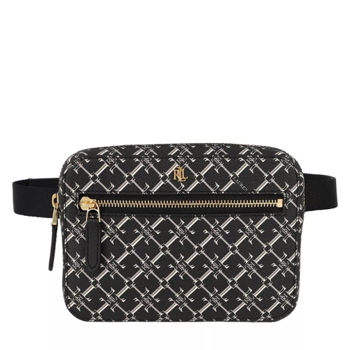 Lauren Ralph Lauren Medium Belt Bag Black Heritage Logo Crossbody Bag