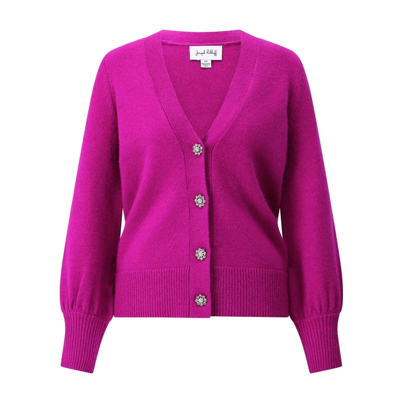 Joseph Ribkoff Strickjacke Strickjacke mit Schmuckknöpfen Pink