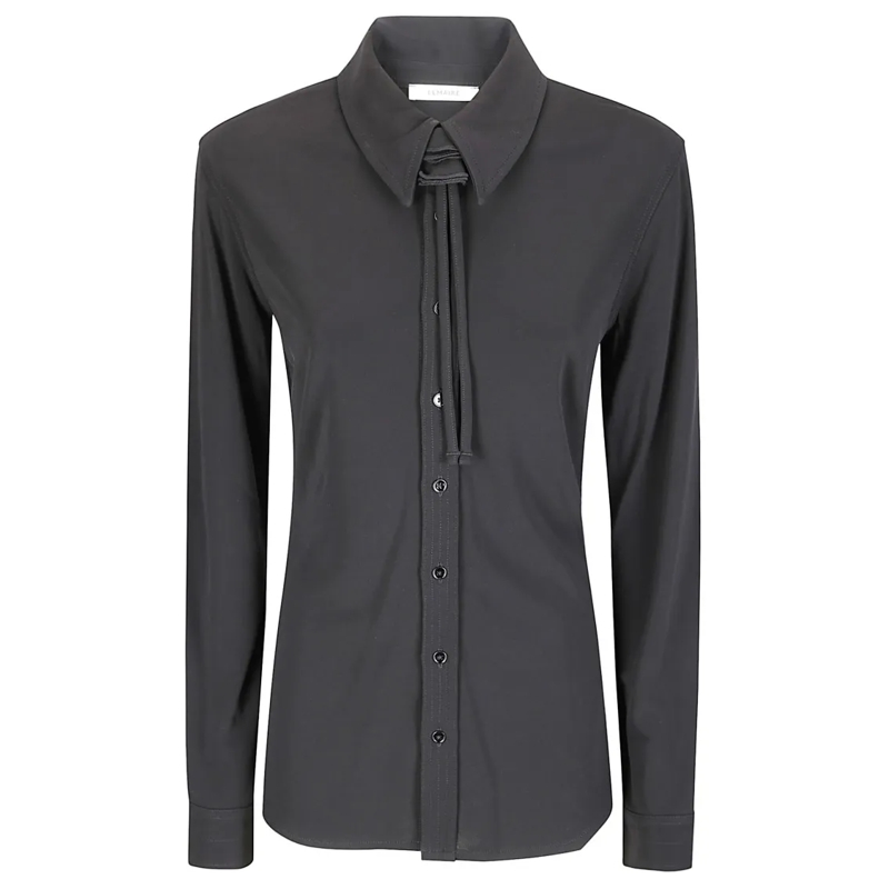 Lemaire Hemd Tailored Silhouette Soft Viscose Shirt Grey