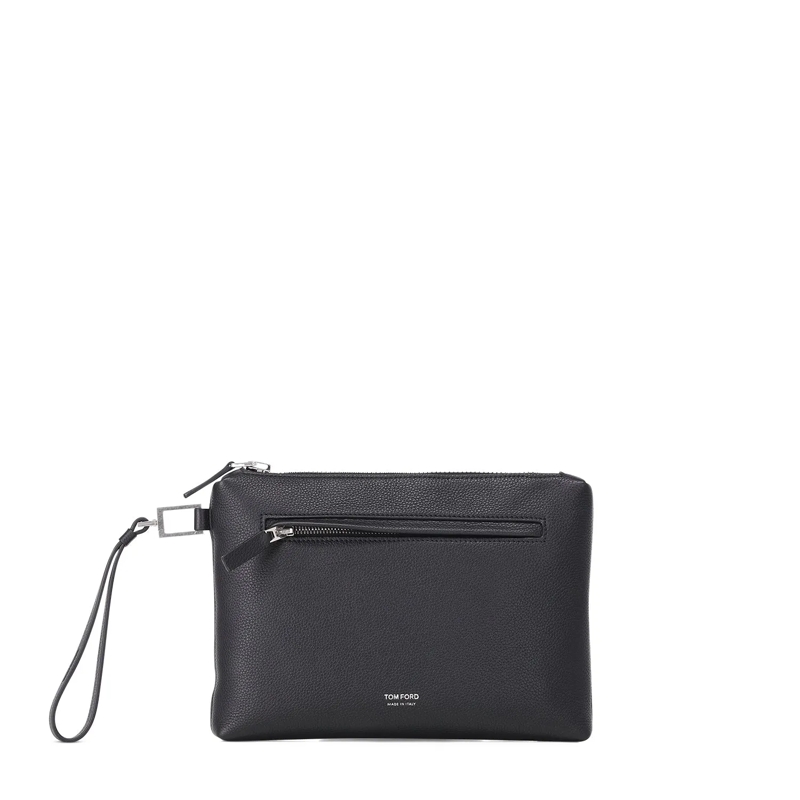 Tom Ford Pochette Pochette aus Leder schwarz