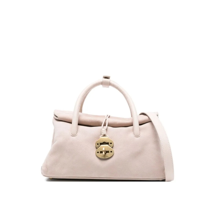 Zanellato Schoudertas Structured Beige Vitello Leather Handbag Neutrals