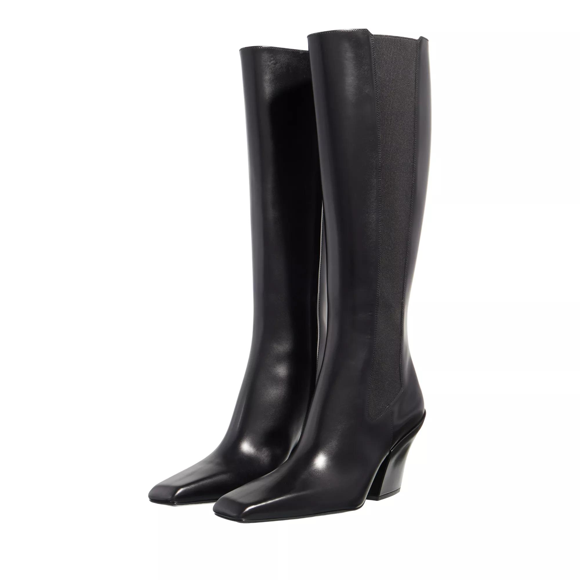 Prada Boots & Stiefeletten - Leather Boots - Gr. 39,5 (EU) - in Schwarz - für Damen