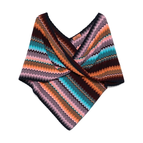 Missoni Umhang Wool Poncho Multicolor