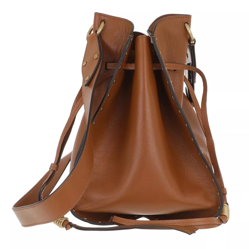 Isabel Marant Taj Drawstring Bucket Bag Suede Cognac Bucket Bag
