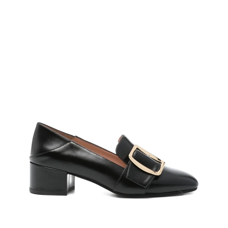 Bally Pumps Pointed Toe Black Leather Pumps Black