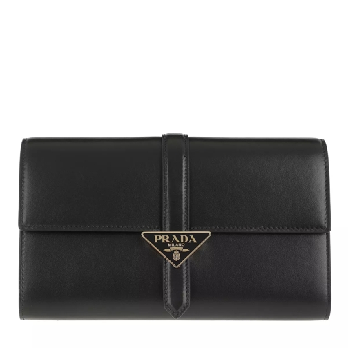 Prada Pouch Wallet Leather Black Pochette
