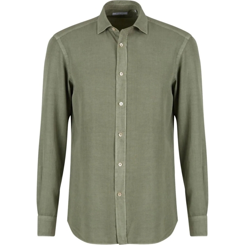 Boglioli T-Shirts Classic Plain Shirt grün